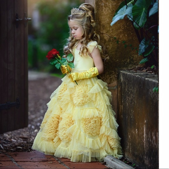 Dollcake Fairy Tale Yellow "Beauty" Frock 8 - Picture 2 of 6